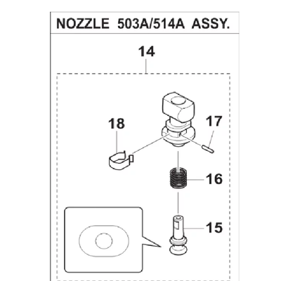 Yamaha KLF-M8740-A0 503A NOZZLE YSM40R NOZZLE FOR YAMAHA NOZZLE